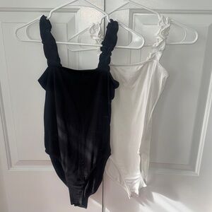 NWOT Black and White Miss Selfridge Bodysuit XS